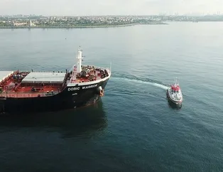 Kaza yapan gemiler havadan görüntülendi