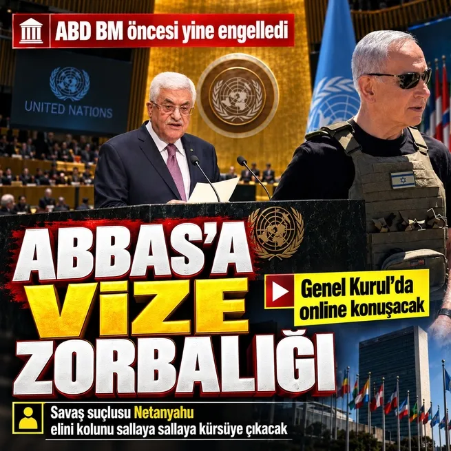 ABD Mahmud Abbasın vize başvurusunu reddetti! Bu yıl da BM Genel Kuruluna online katılacak | Savaş suçlusu Netanyahu kürsüye çıkacak