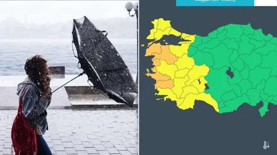 55 İLE SARI VE TURUNCU KOD! Fırtına, sel, taşkın... 3. dalga geliyor! MGM saatli uyardı: Gök gürültülü sağanak etkisini artıracak