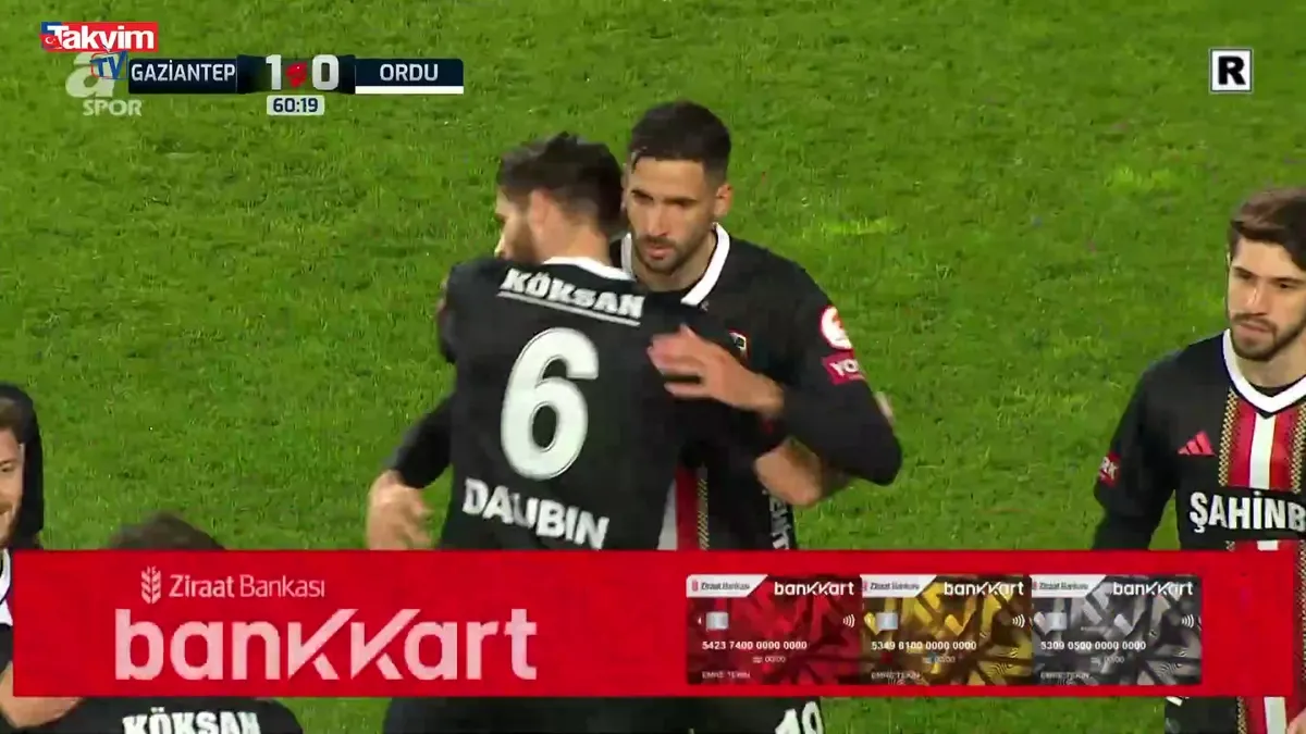 GOL: Gaziantep 1-0 Orduspor