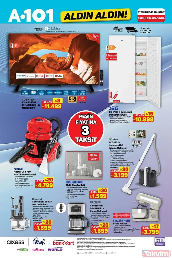 A101 7 Ağustos Perşembe kataloğu açıklandı! Bu hafta neler var? İşte tam ürün listesi ve fiyatlar - 36
