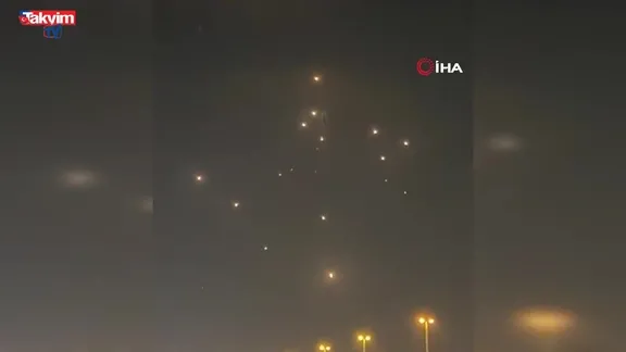 Dubai'ye füze saldırısı engellendi: O anlar görüntülendi