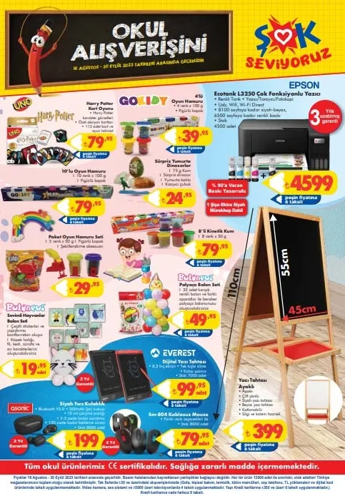 Tüm okul ihtiyaç ürünlerinde fiyatlar düştü! Okul çantası, kalem, defter, boya ŞOK'ta indirime girdi! 16-30 Ağustos 2023 ŞOK aktüel ürünler kataloğu! - 8