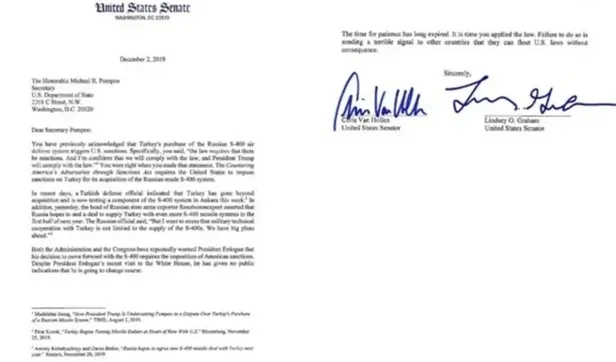 ABD Dışişleri Bakanı Pompeo'ya 'Türkiye'ye yaptırım yapın' mektubu!-1