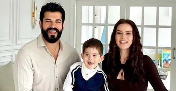 Burak Özçivit ile Fahriye Evcen'in mavi tur mutluluğu! Oğulları Kerem ilk kez görüntülendi