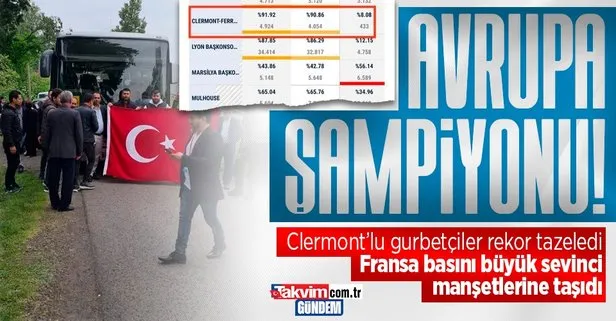 Avrupa şampiyonu Clermont! Bir kez daha rekor kırdılar: Başkan Recep Tayyip Erdoğan’a yüzde 91’lik destek