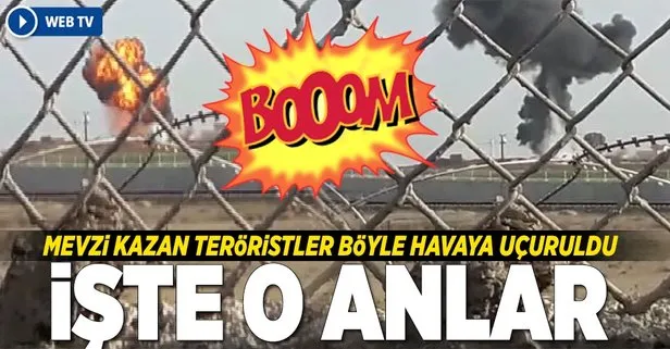 Mevzi kazan teröristler havaya uçuruldu