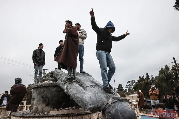 Tabka terörden kurtuldu! YPG heykelleri yıkıldı - 10