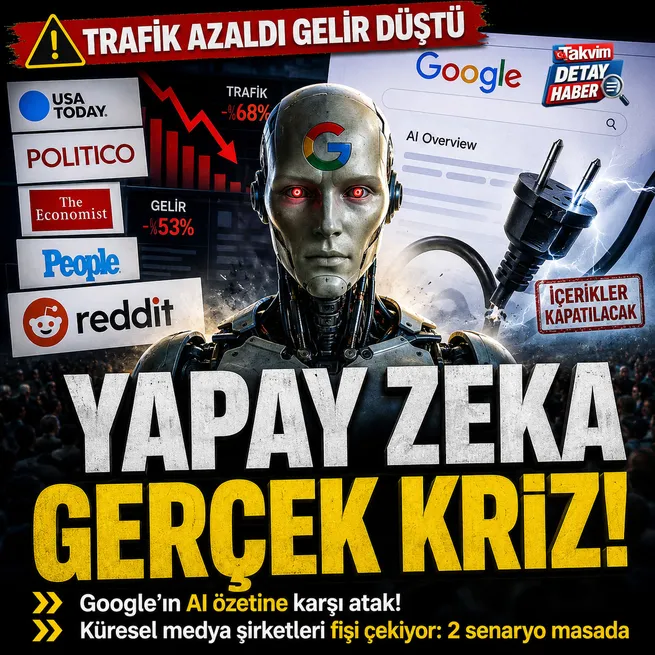 Yapay zeka krizi büyüyor! Dünya medyası Google’a bayrak açtı: Yayıncılar içeriklerini kapatmayı değerlendiriyor