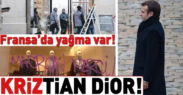 Fransa’da göstericiler Christian Dior mağazasını yağmaladı