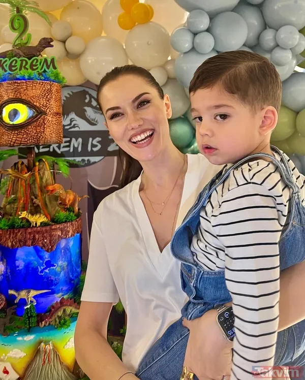 Fahriye Evcen’den çekirdek aile paylaşımı! Oğlunun doğum gününden paylaştı! “Fotoğrafta 3 tane Burak Özçivit var” - 12