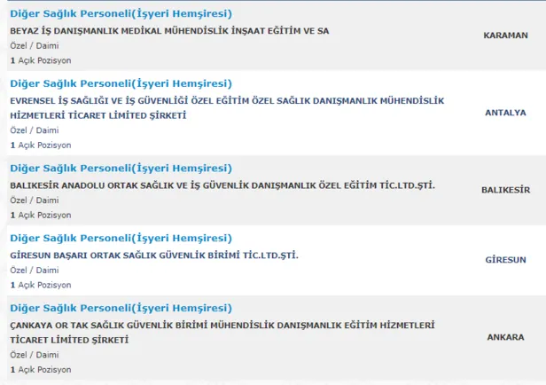 En az ilköğretim mezunu hastanelere sınavsız personel ve işçi alımı başvuru şartları nedir? İşte hastane işçi alım kadroları-5