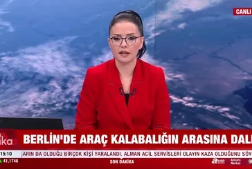 Berlin’de araç kalabalığın arasına daldı