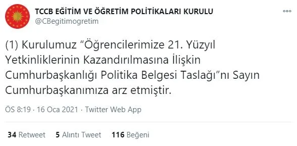 ogrencilere-21-yuzyil-yetkinliklerinin-kazandirilmasina-iliskin-politika-belgesi-taslagi-baskan-erdogana-sunuldu-1610824579777.jpg Öğrencilere 21. yüzyıl yetkinliklerinin kazandırılmasına ilişkin politika belgesi taslağı Başkan Erdoğan'a sunuldu-2