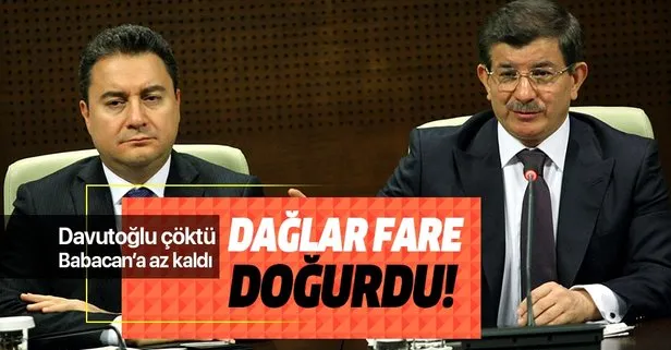 Davutoğlu çöktü Babacan'a az kaldı!