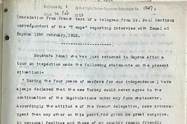 İngiliz arşivinden Atatürk'ün hiç yayımlanmayan röportajı çıktı! 1,5 sayfalık röportajda dikkat çeken 'Yeni Türkiye' vurgusu