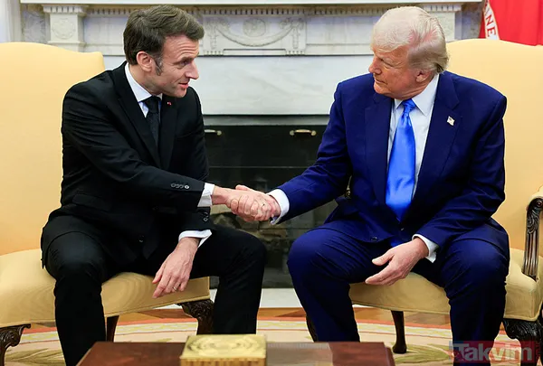 Macron ve Trump’ın tokalaşma mücadelesi: Beyaz Saray’da yeni round! O anlar viral oldu - 13