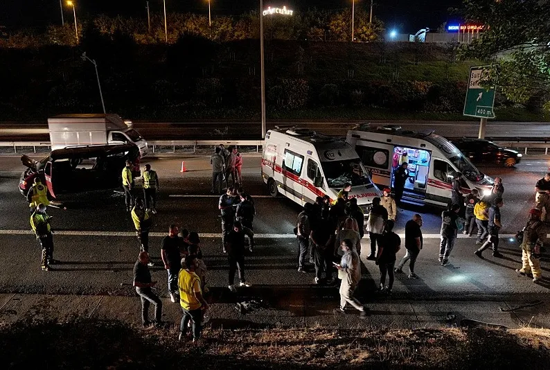 TEM’de korkutan kaza