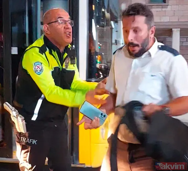 Beşiktaş'ta İETT şoförü yolcuya sinirlenip indi: Polis iknaya çalıştı - 1