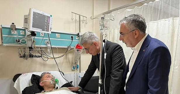 Bakanlar Bolu'daki yangın faciasında yaralananları hastanede ziyaret etti