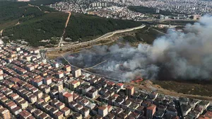 İstanbul’da askeri alanda korkutan yangın
