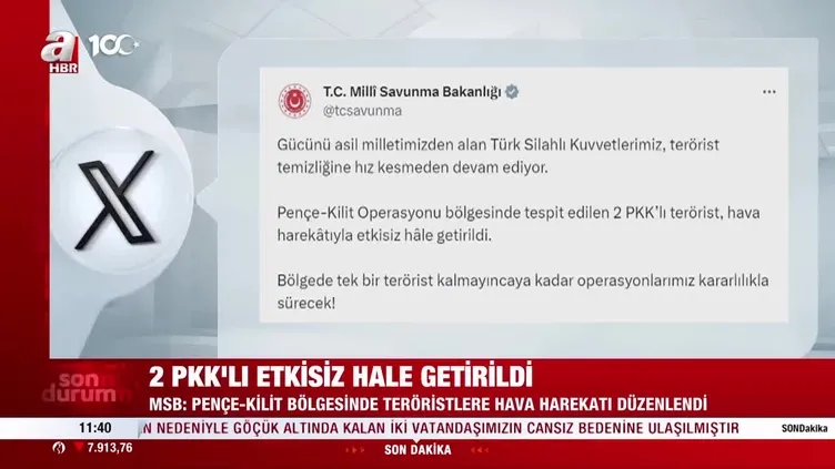 MSB duyurdu! Pençe-Kilit bölgesinde terör operasyonu