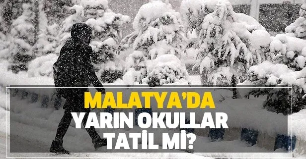 Malatya’da yarın okullar tatil mi? 10 Aralık Salı Malatya için MEB kar tatili açıklaması yapıldı mı?