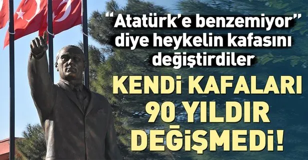 Atatürk'e benzemeyen heykel yenilendi