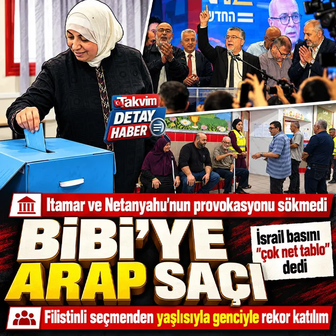 İsrailde Arap seçmenden rekor katılım! Netanyahunun tehditleri ters tepti