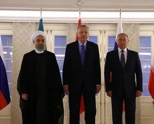 Kritik zirve sonrası Erdoğan, Putin ve Ruhaniden ortak açıklama