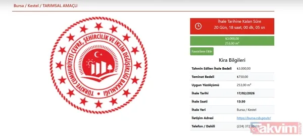 2026 Milli Emlak ihale takvimi: Samsun, Kocaeli ve Bursa'da konut alanı ve tarım arazisi ilanları yayımlandı - 3