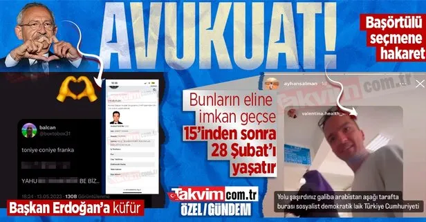 28 Şubat kafası hortladı! Kılıçdaroğlu destekçisi bir avukat Başkan Erdoğan’a küfür etti başörtülü seçmeni görüntüleyip hakaret etti