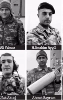 9 kahraman şehidimiz... Bu vatan sizlere minnettar!