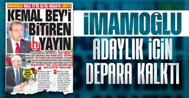 Kemal Bey'i bitiren yayın! İmamoğlu Halk TV’de altılı masaya çöktü
