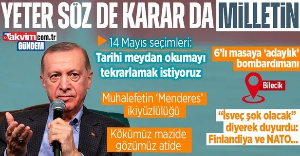 Başkan Erdoğan’dan Bilecik’teki ’Gençlerle Buluşma Programı’nda önemli açıklamalar