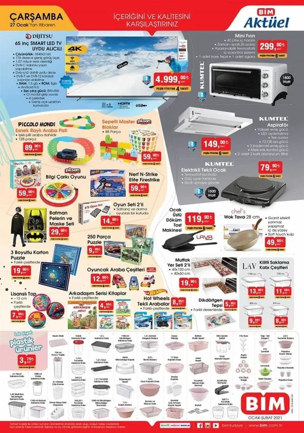 27 ocak bim aktuel urunler katalogu