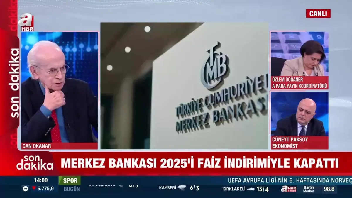 Merkez Bankası faizi yüzde 30'e indirdi