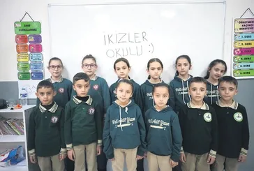 21 ikiz kardeş aynı okulda eğitim görüyor