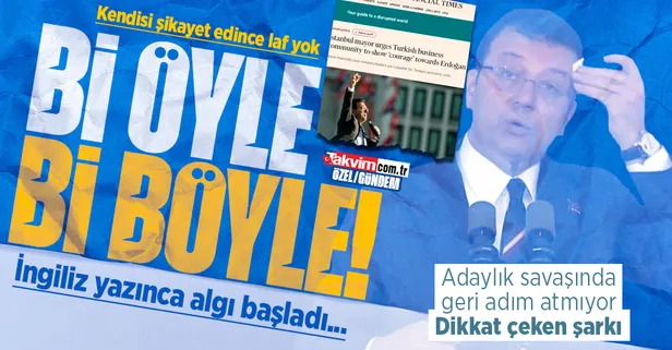 Ekrem İmamoğlu'ndan iki yüzlü tavır: Kendisi şikayet etti, The Economist Erdoğan'ı hedef alınca algıya başladı