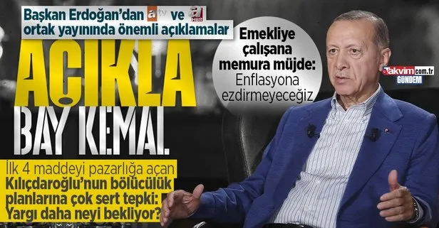 Başkan Erdoğan’dan A Haber ve ATV ortak yayınında önemli açıklamalar