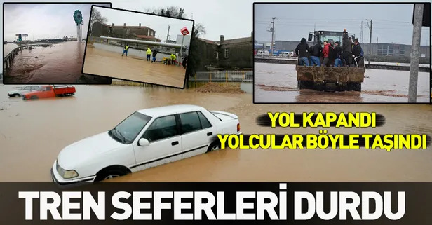 Son dakika... Akhisar'da su baskını nedeniyle tren seferleri durdu