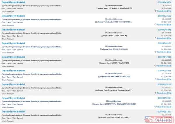 Acele edin! İŞKUR üzerinden KPSS şartsız özel sektör bekçi alımı başladı - 8