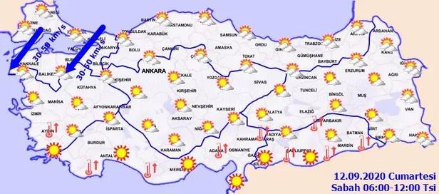HAVA DURUMU | Meteorolojiden o illere sağanak uyarısı | 12 Eylül İstanbul'da hava nasıl olacak?-3