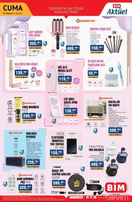 BİM 31 Mayıs CUMA aktüel ürünler kataloğu! Büyük İNDİRİM bu sabah başlıyor! %40 indirim duyuruldu - 15