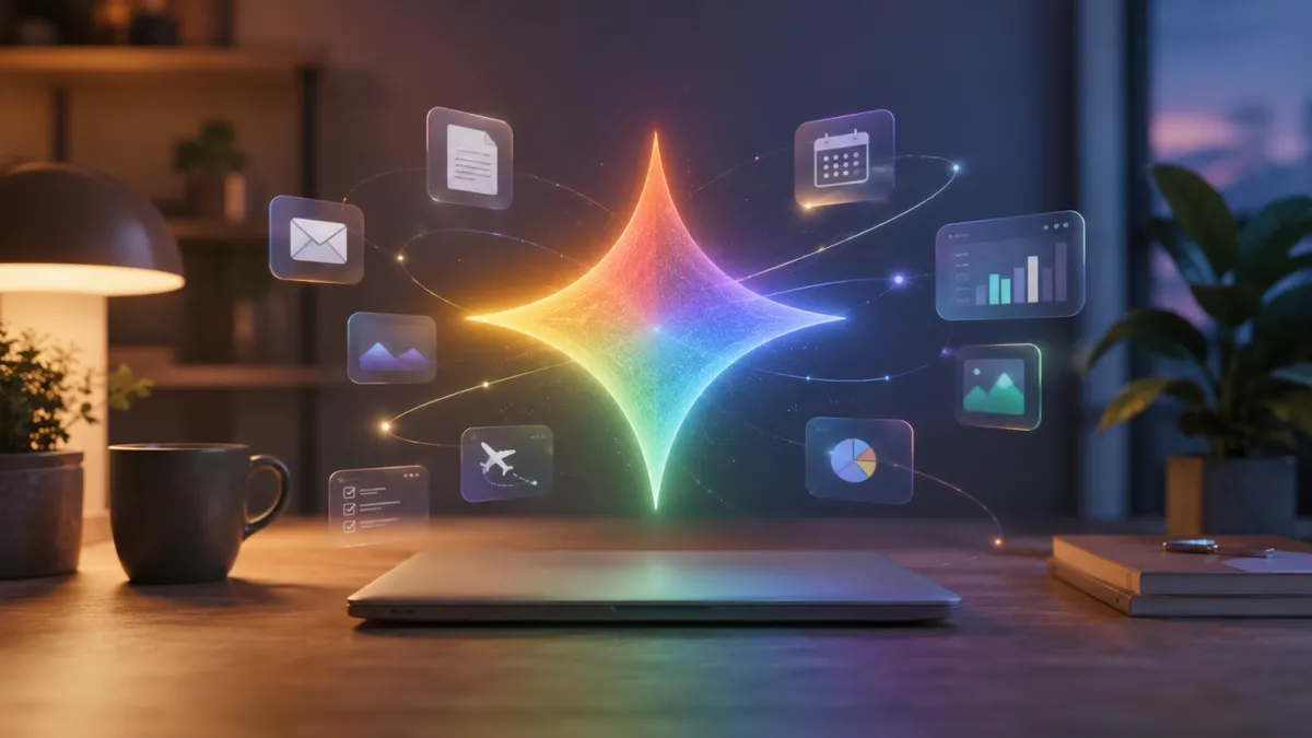Google Gemini logosu bir ekranda parlıyor