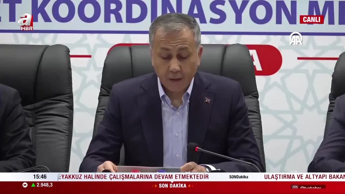 İçişleri Bakanı Ali Yerlikaya’dan deprem açıklaması: Depremden 187 kişi etkilendi