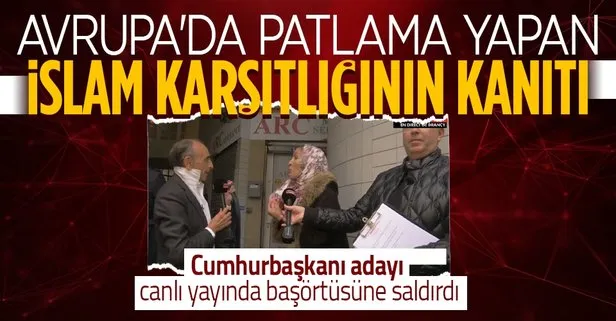 SON DAKİKA: Fransa’da cumhurbaşkanı adayı Eric Zemmour canlı yayında başörtüsüne saldırdı! Kadının seçmenin başını açtırdı