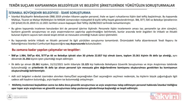 Belediyelerde CHP-HDPKK kirli işbirliği! Bakan Soylu: İBB'de 1668 kişinin terör iltisakı tespit edildi - 43