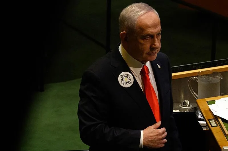 Netanyahu konuşurken salon boşaldı (AFP)