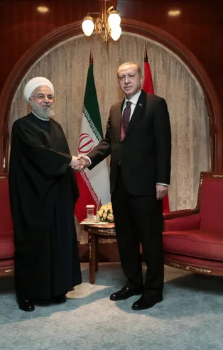 3'lü zirve öncesi Başbakan Erdoğan, Ruhani ve Putin ile görüştü